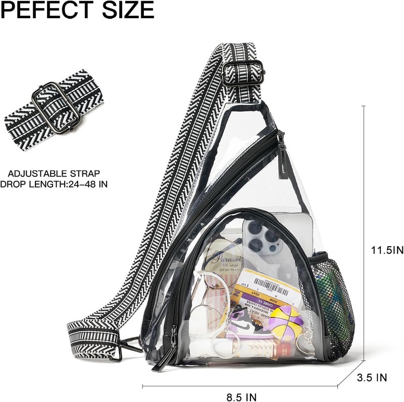 LATMAP 7L Sling Bag For Women Men Backpack Fanny Pack Crossbody Chest Travel Shoulder Belt Bags Purse Handbag PU Leather - Image 4